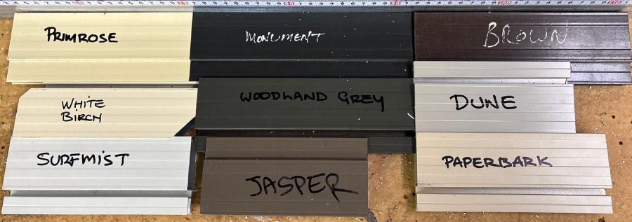 Some of the standard colours available